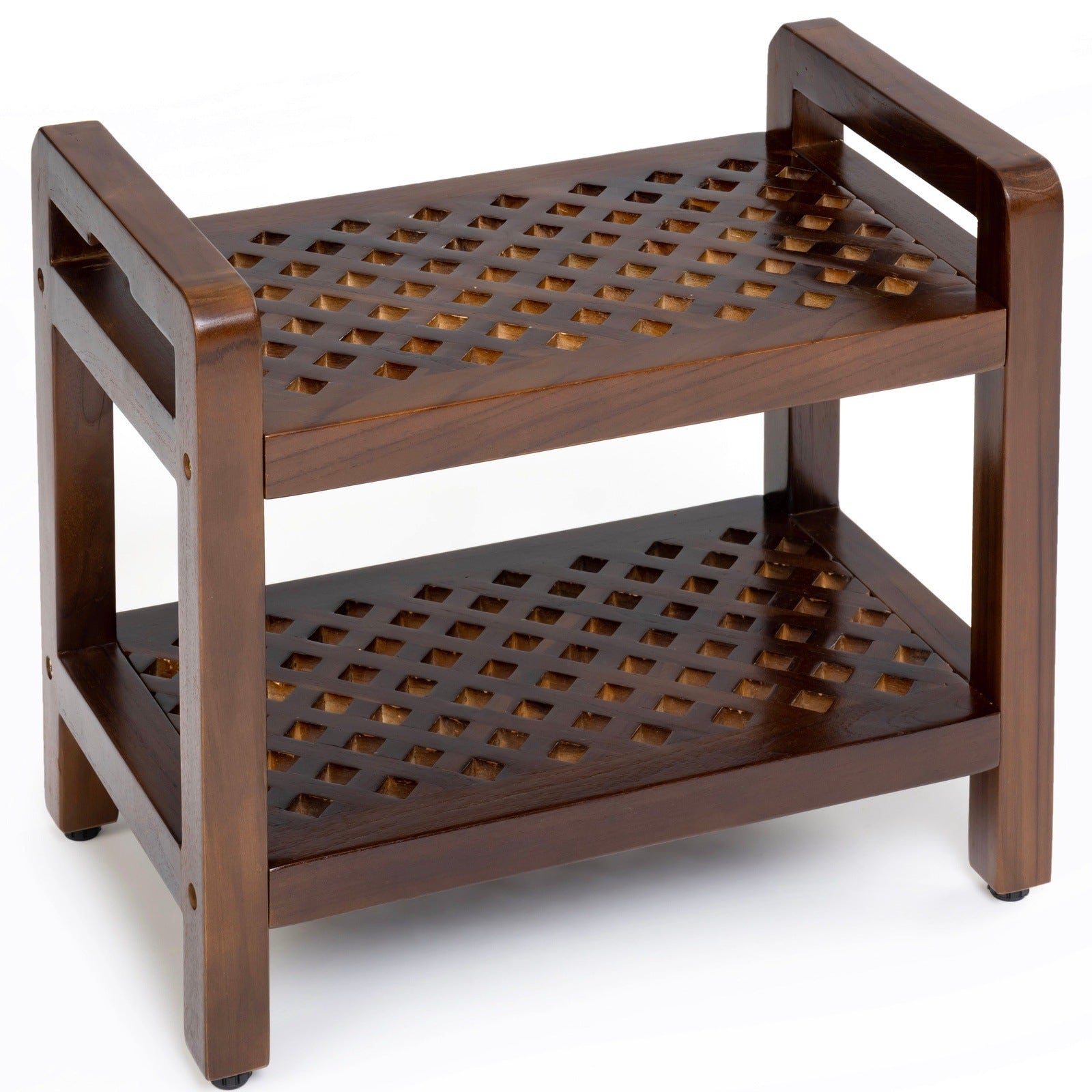 Ala Teak Shower Seat Bench with Storage Shelf for Seating, Support & Relaxation, Spa Bath Bench Stool Perfect for Indoor or Outdoor Use