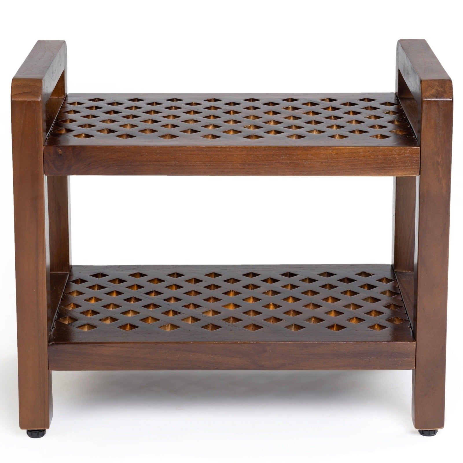 Ala Teak Shower Seat Bench with Storage Shelf for Seating, Support & Relaxation, Spa Bath Bench Stool Perfect for Indoor or Outdoor Use