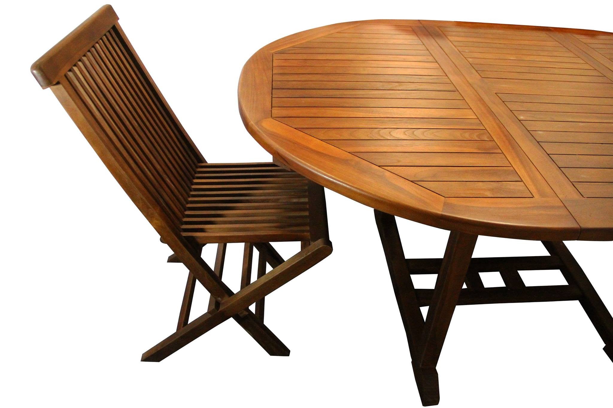 Ala Teak Wood indoor-outdoor Folding Teak Chair Set of 2 chairs