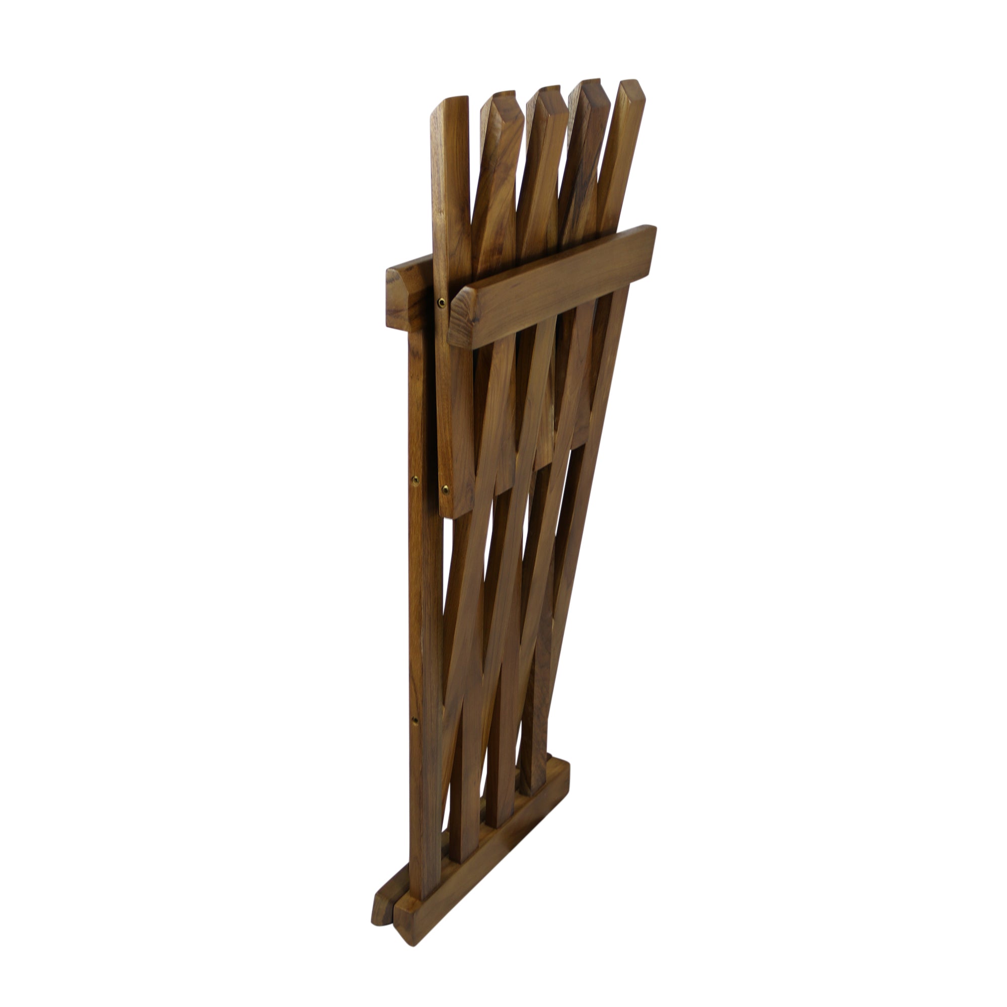 Ala Teak Indoor Outdoor Patio Shower Bath Spa Folding Bench Stool Seat