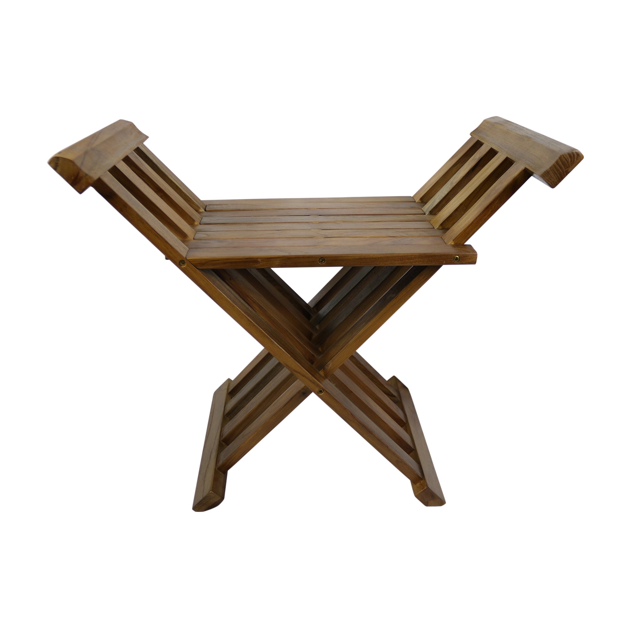 Ala Teak Indoor Outdoor Patio Shower Bath Spa Folding Bench Stool Seat