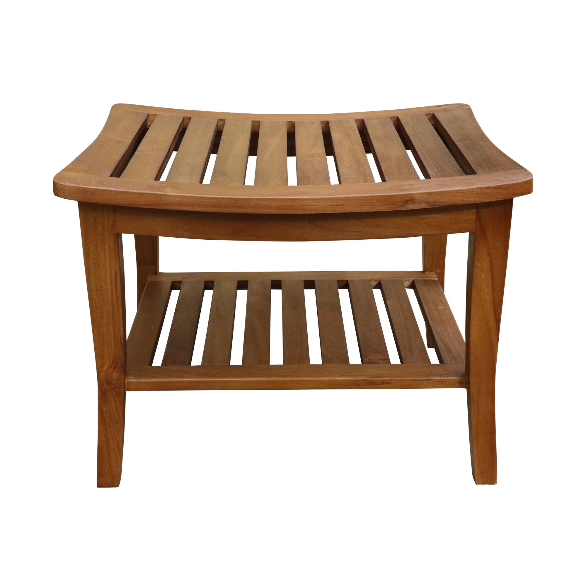 Ala Teak Indoor Outdoor Patio Garden Yard Bath Shower Spa Waterproof Stool Bench Fully Assembled