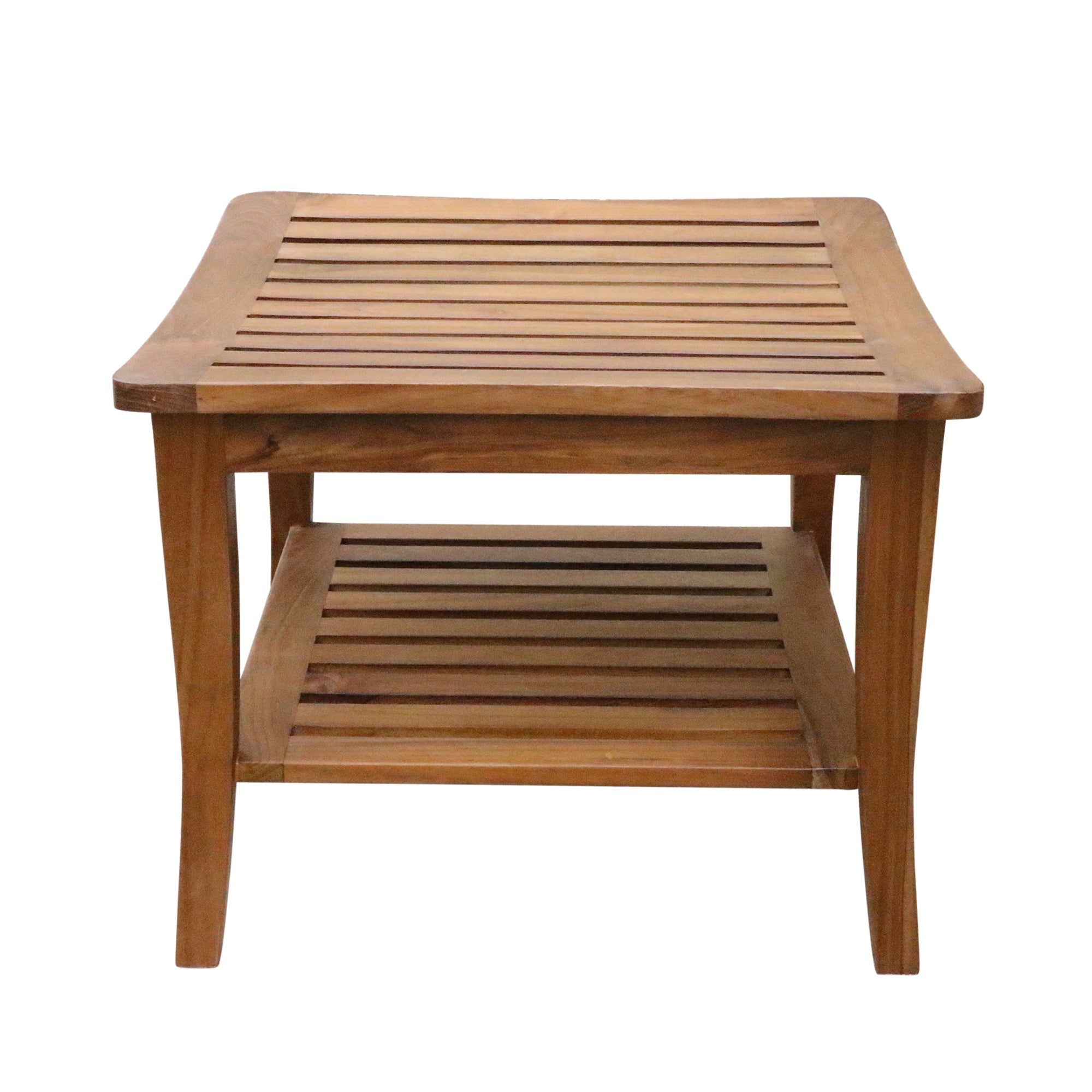 Ala Teak Indoor Outdoor Patio Garden Yard Bath Shower Spa Waterproof Stool Bench Fully Assembled