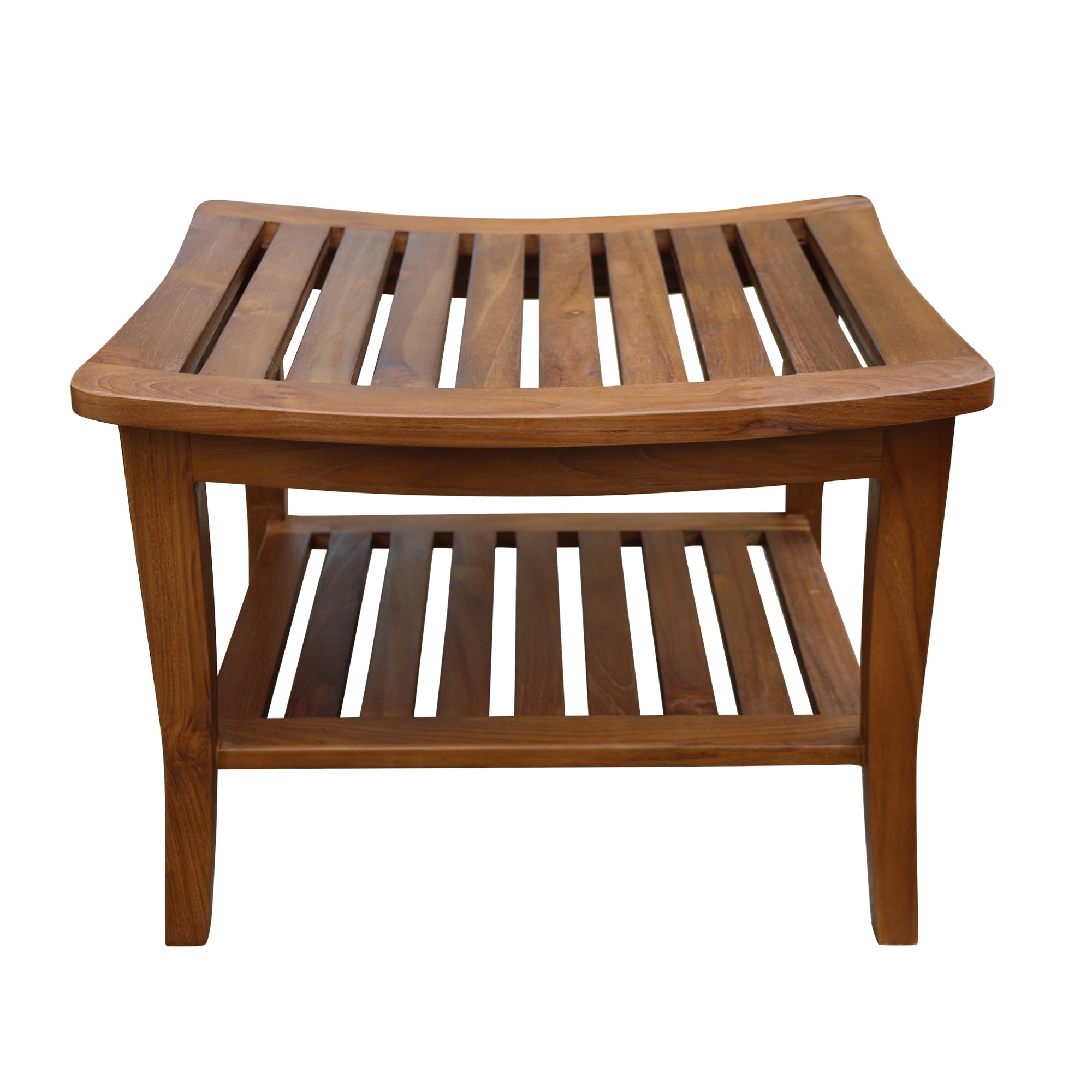 Ala Teak Indoor Outdoor Patio Garden Yard Bath Shower Spa Waterproof Stool Bench Fully Assembled