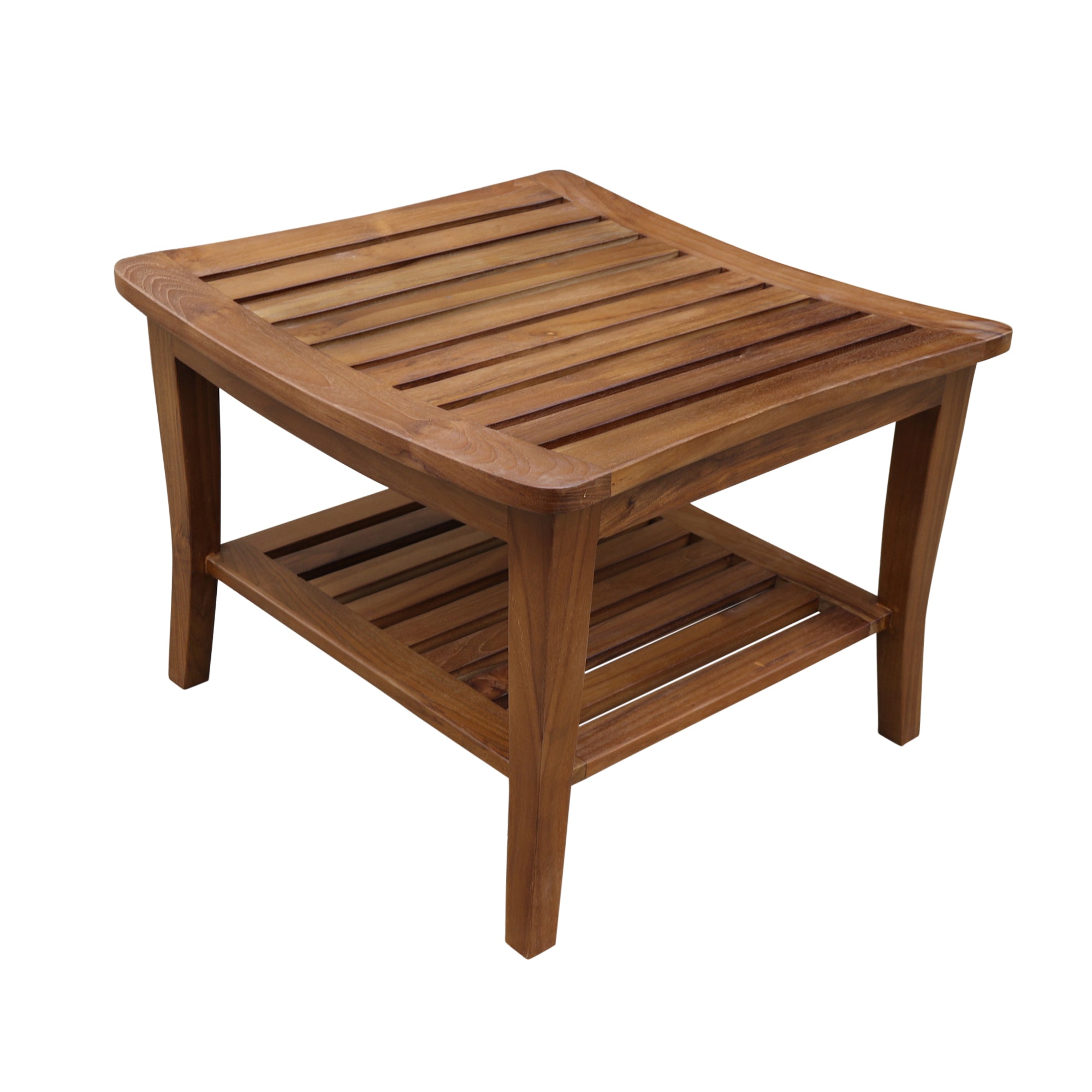 Ala Teak Indoor Outdoor Patio Garden Yard Bath Shower Spa Waterproof Stool Bench Fully Assembled