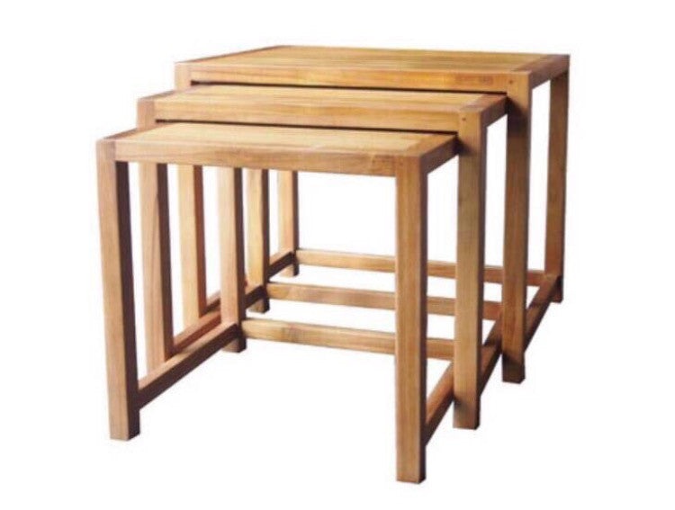 Ala Teak Wood Patio Garden Indoor Outdoor Yard Coffee Nesting Table Waterproof Fully Assembled Bath Spa Shower Shelf Storage