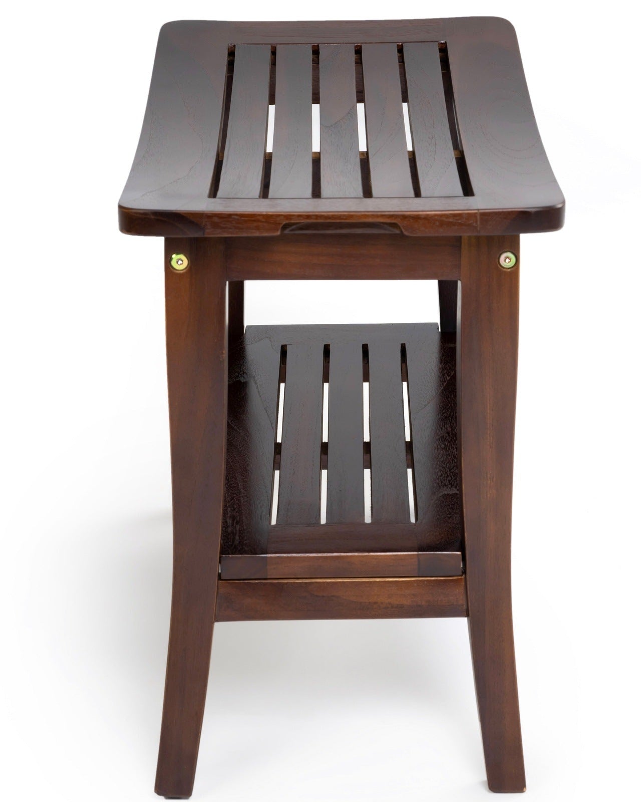 AlaTeak Monte Carlo 23.5" Shower Bench Stool with Shelf Storage