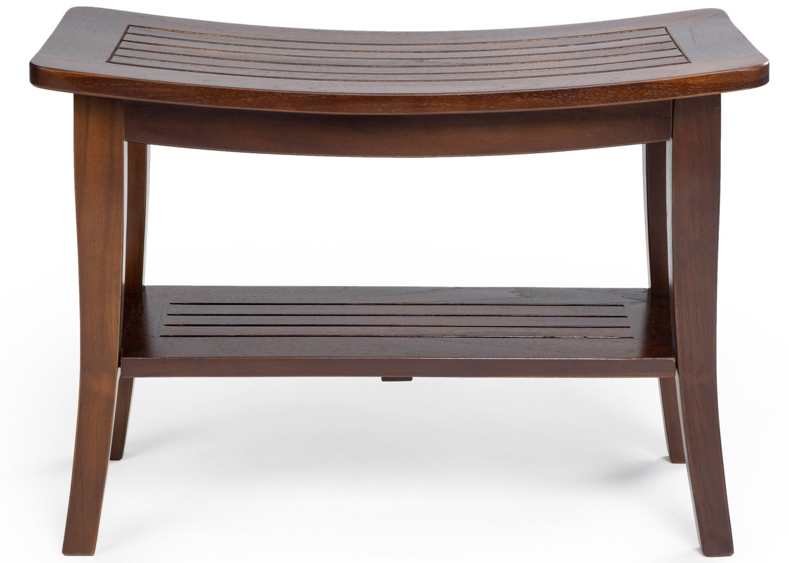 AlaTeak Monte Carlo 23.5" Shower Bench Stool with Shelf Storage
