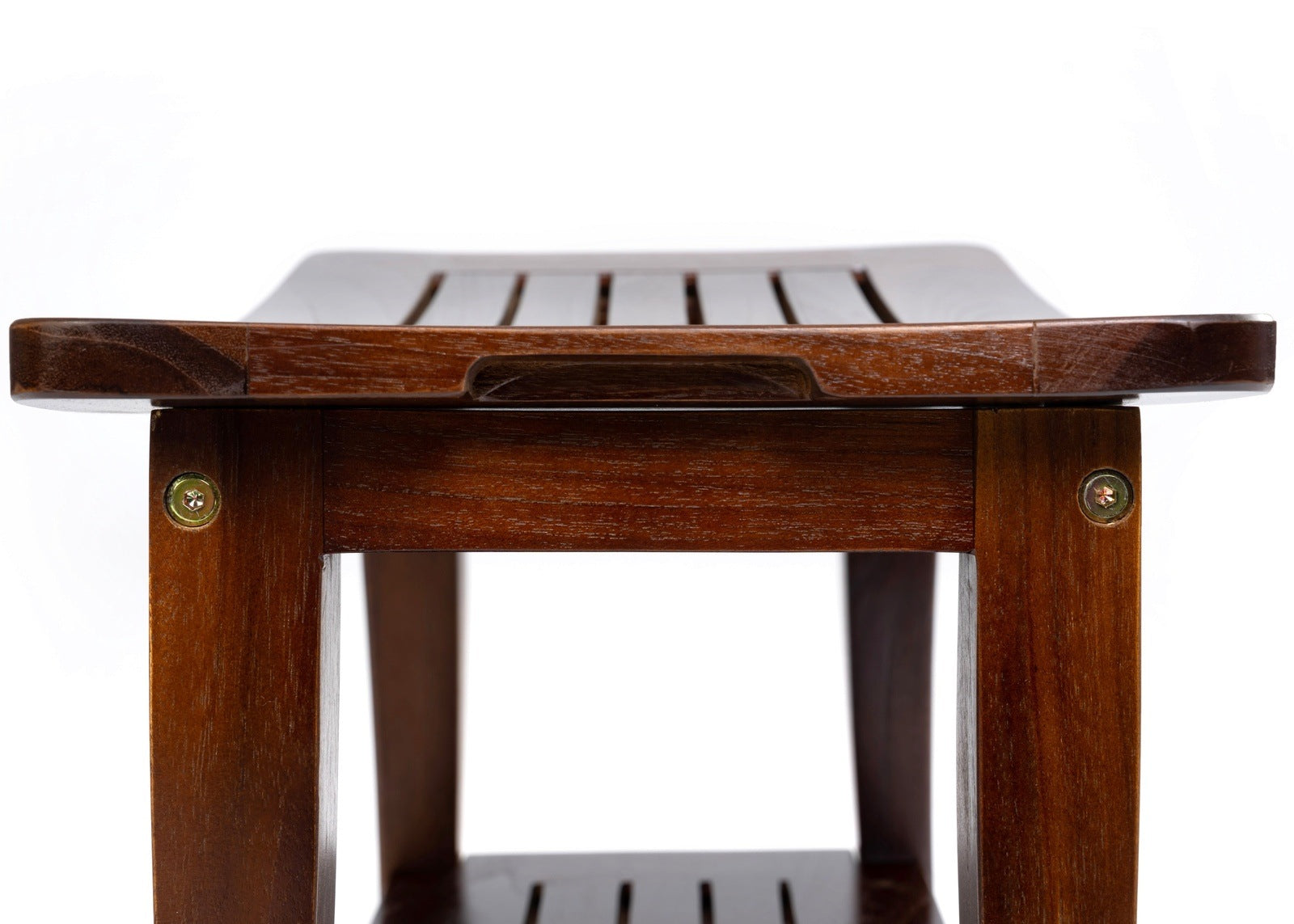 AlaTeak Monte Carlo 23.5" Shower Bench Stool with Shelf Storage