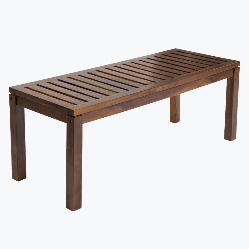 Ala Teak Indoor Outdoor Patio Garden Yard Bath Shower Spa Waterproof Stool Bench Easy Assemble