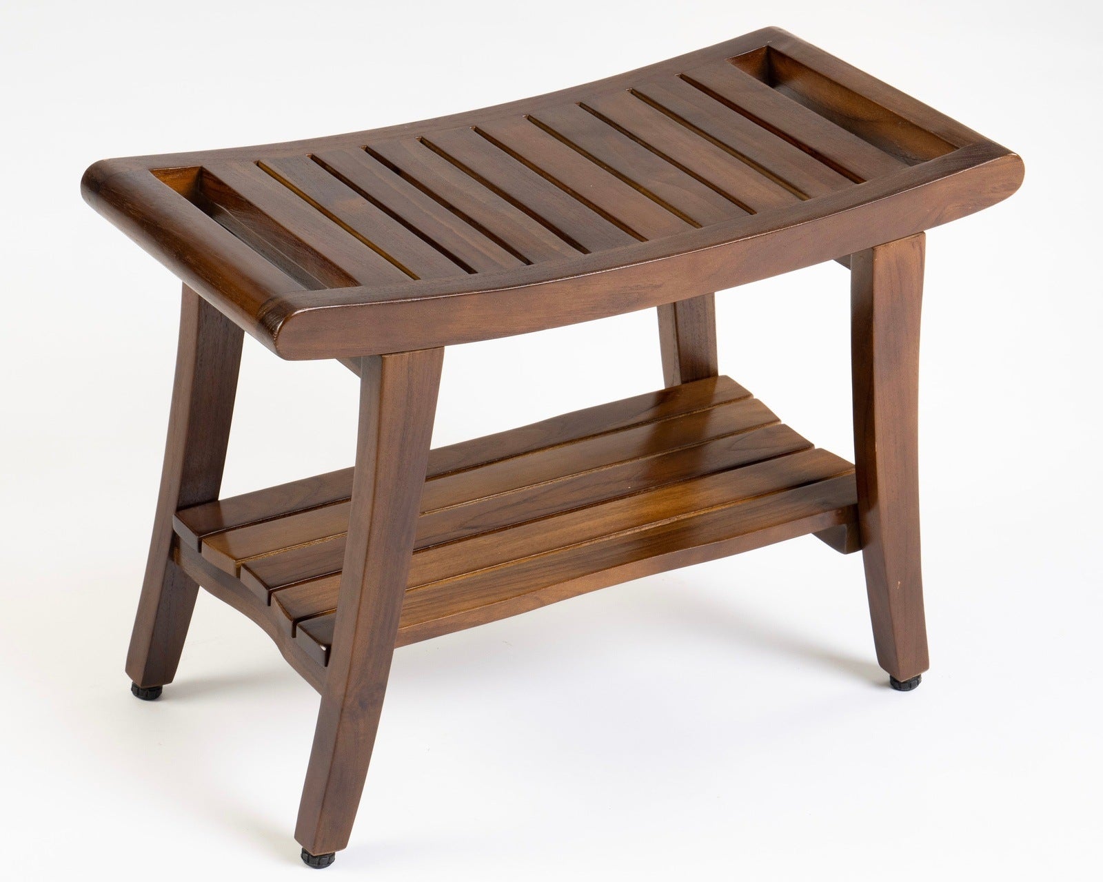 AlaTeak Harmony Shower Bench Stool Dark Brown