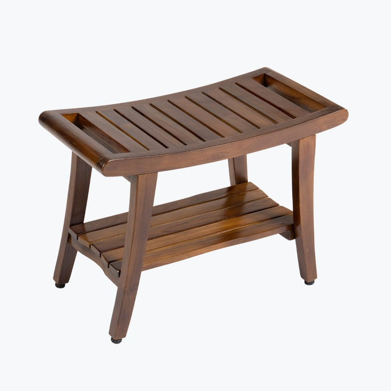 AlaTeak Harmony Shower Bench Stool Dark Brown