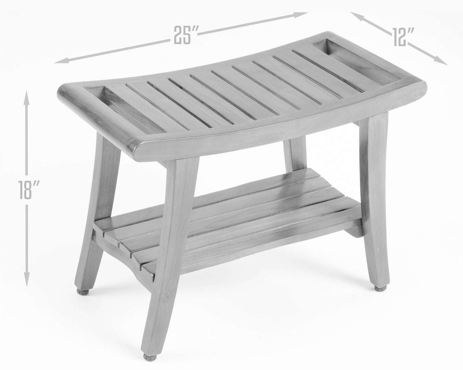 ALATEAK Shower Spa Bath Waterproof Stool Bench Dark Brown