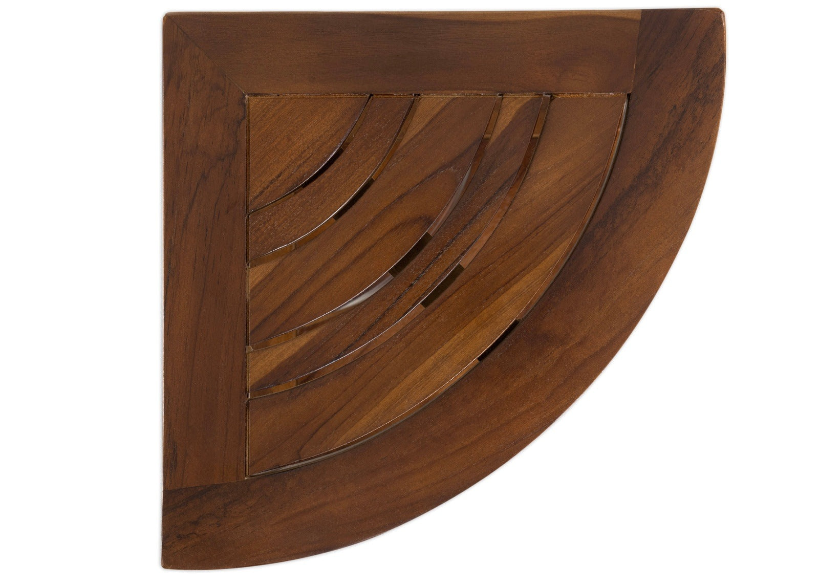 ALA TEAK Corner Teak Wood Bath Spa Shower Stool Corner Shelf Storage Fully Assembled