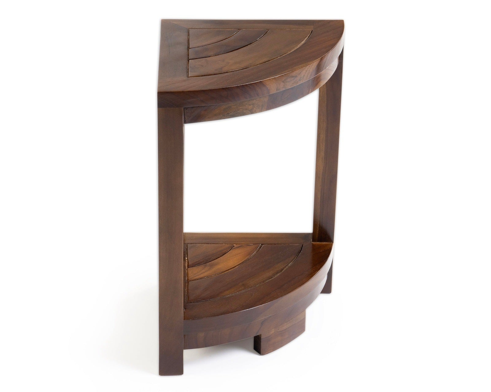 ALA TEAK Corner Teak Wood Bath Spa Shower Stool Corner Table Bench Stool Fully Assembled