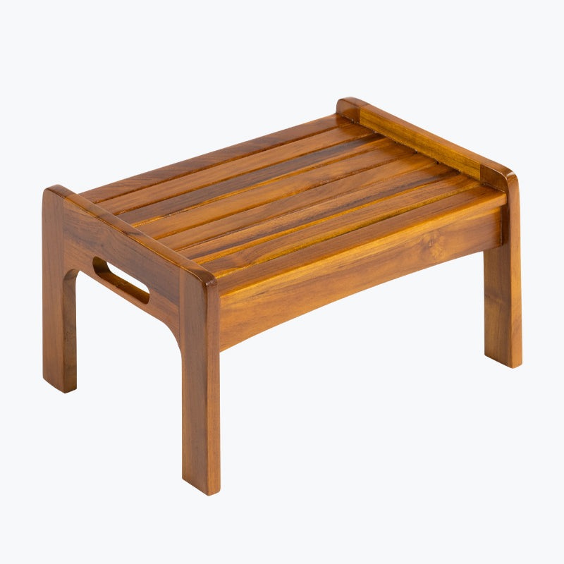 Ala Teak Wood Bathroom Shower Spa Sink Step Stool