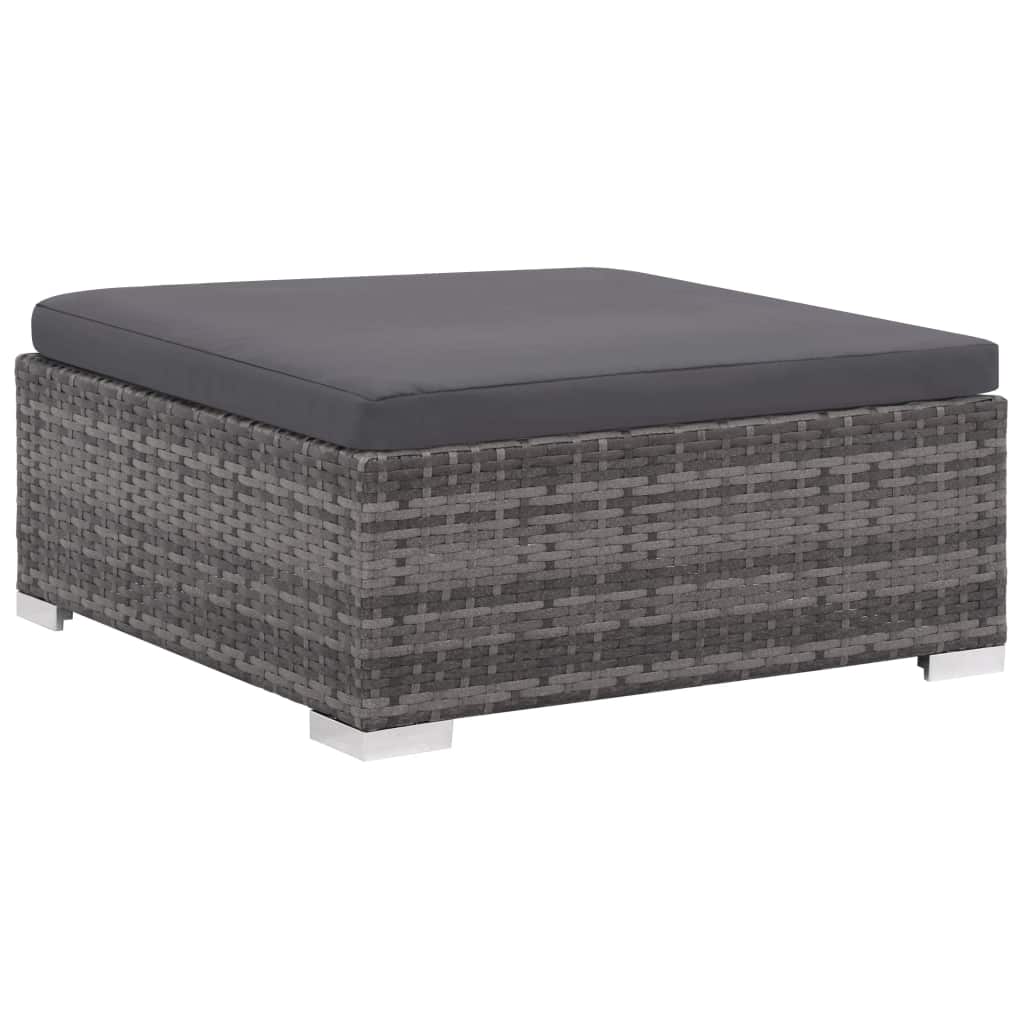 Outdoor Sofa Set 20 Pieces Poly Rattan Grey