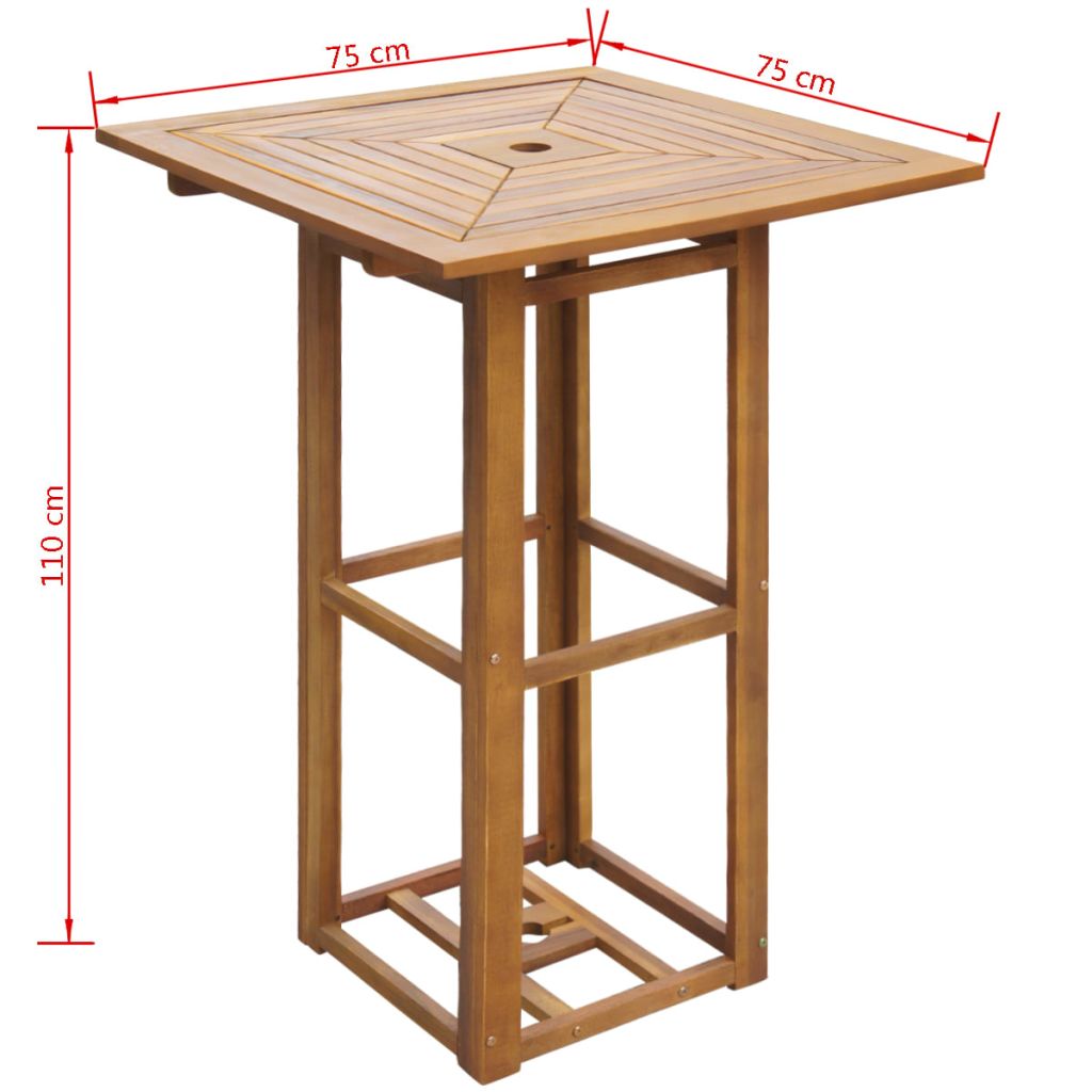 Outdoor Bar Table Acacia Wood