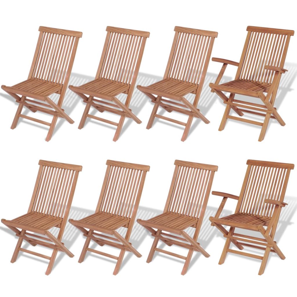 Outdoor Dining Set 9 Pieces Teak