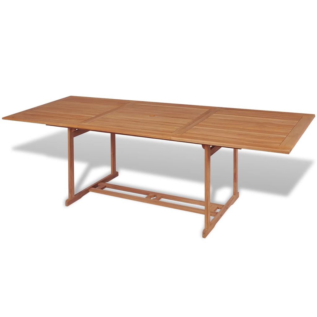 Outdoor Dining Set 11 Pieces Teak