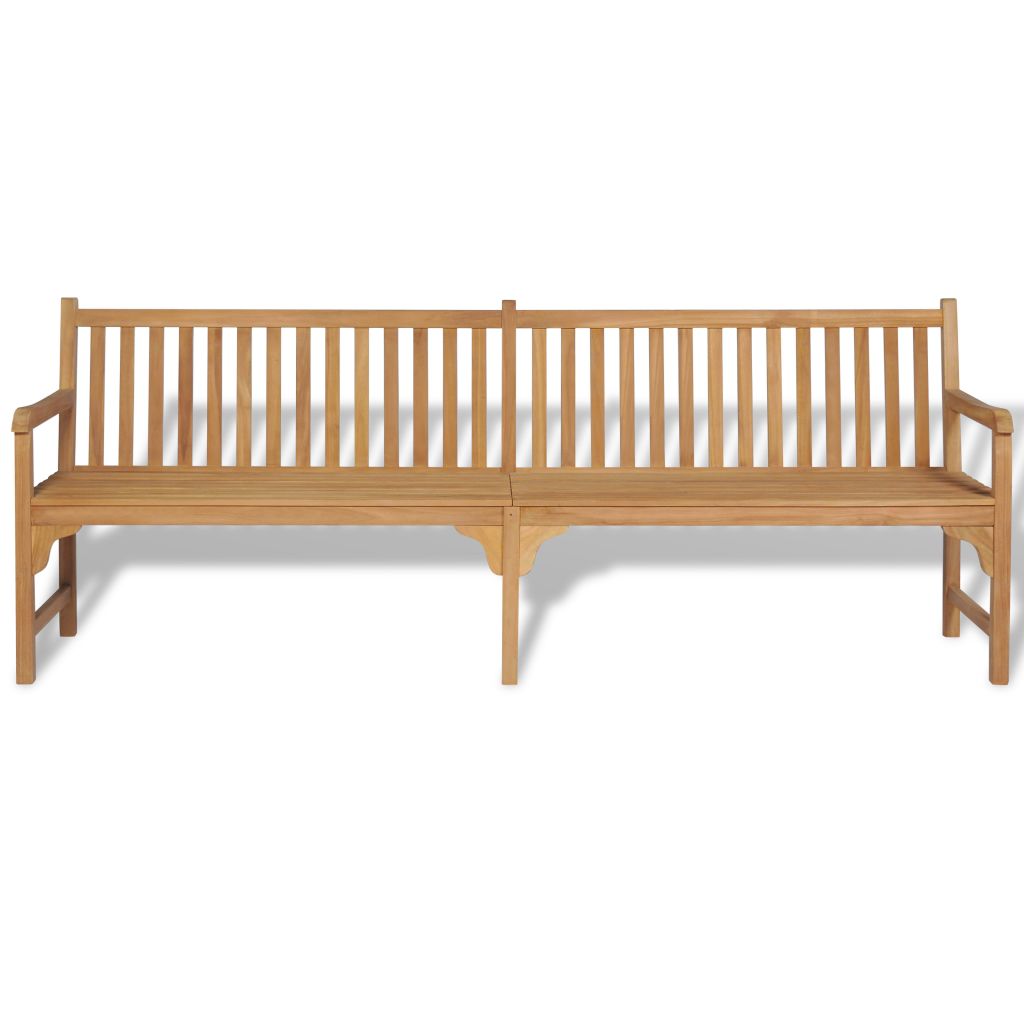 Outdoor Bench Teak 240x62.5x90 cm