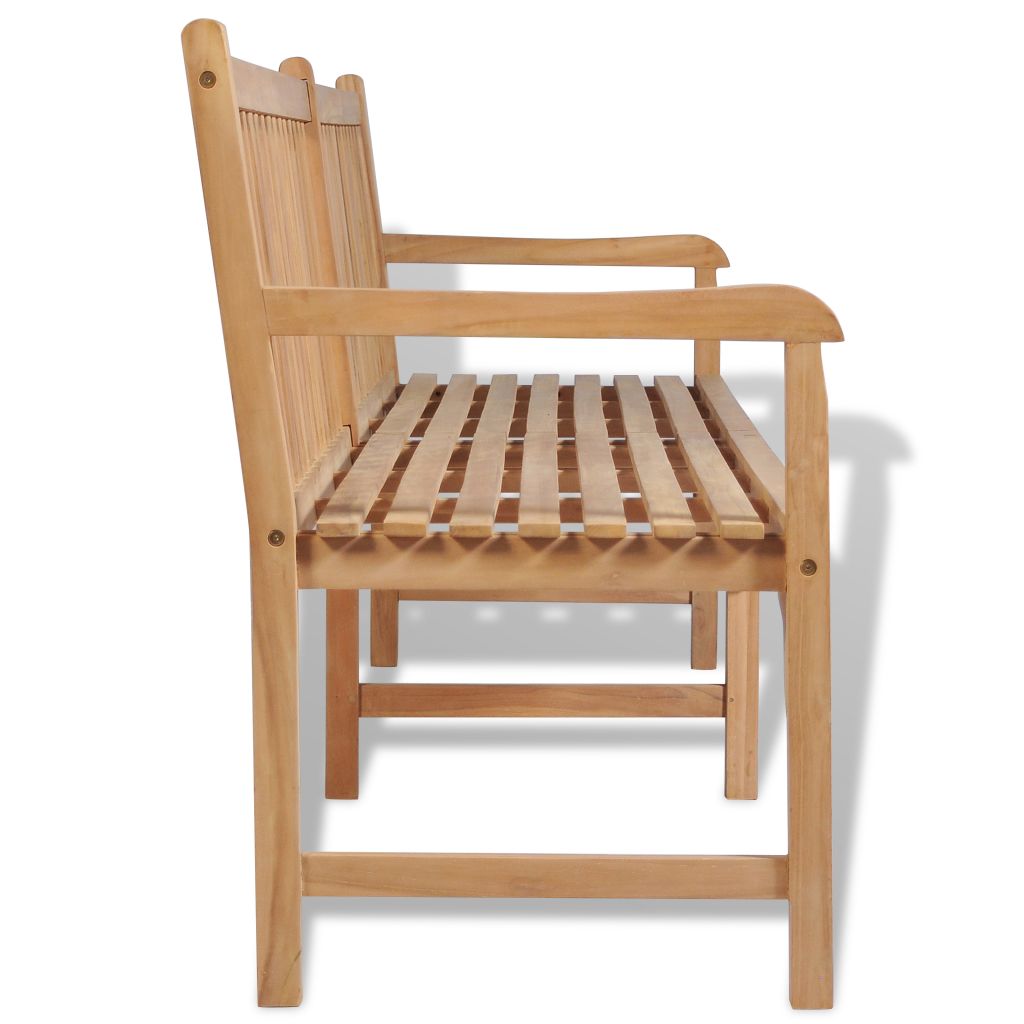 Outdoor Bench Teak 240x62.5x90 cm