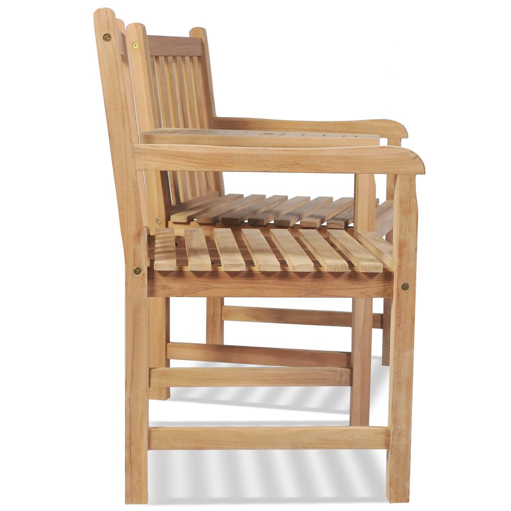 Outdoor Chairs 2 pcs Teak with Parasol Hole