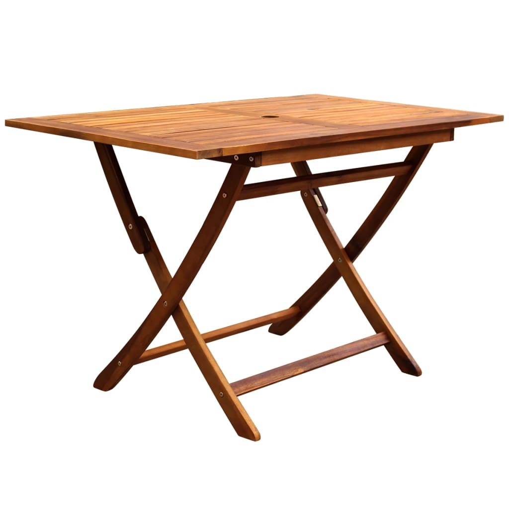 Outdoor Folding Dining Set 5 Pieces Solid Eucalyptus Wood