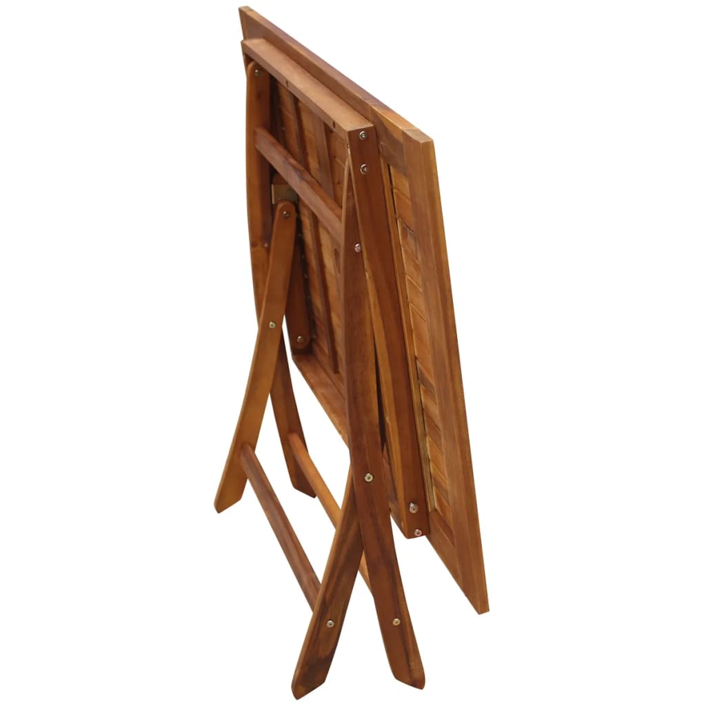 Outdoor Folding Dining Set 5 Pieces Solid Eucalyptus Wood