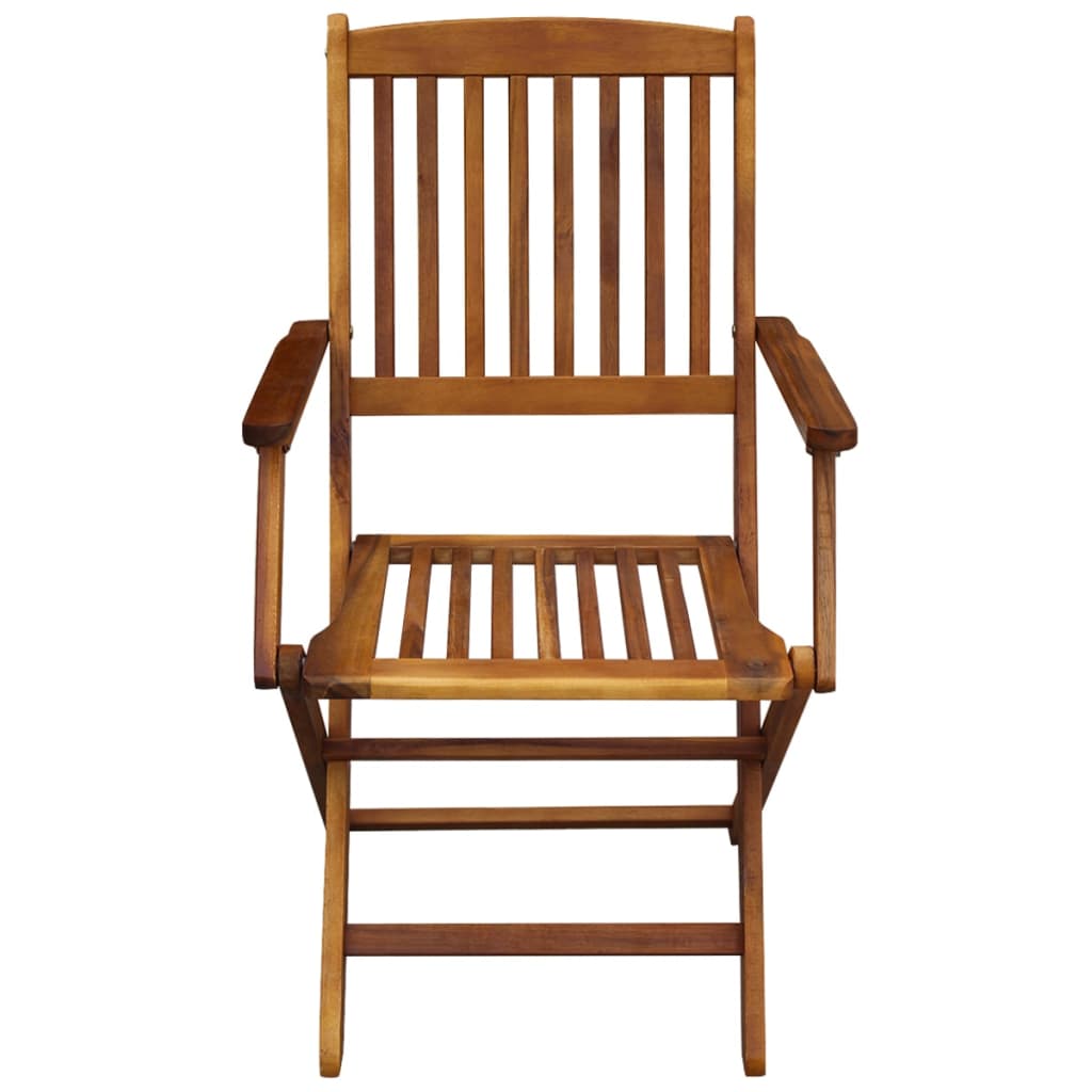 Outdoor Folding Dining Set 5 Pieces Solid Eucalyptus Wood