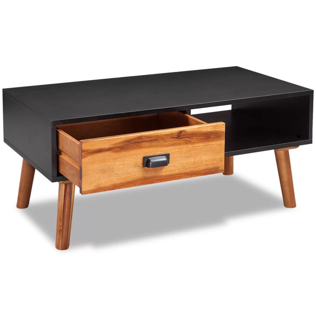 Solid Acacia Wood Coffee Table 90x50x40 cm