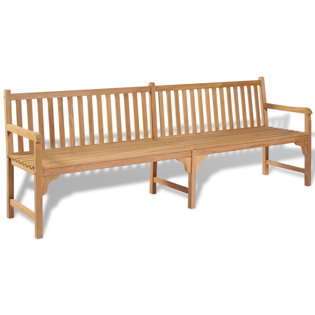 Outdoor Bench Teak 240x62.5x90 cm