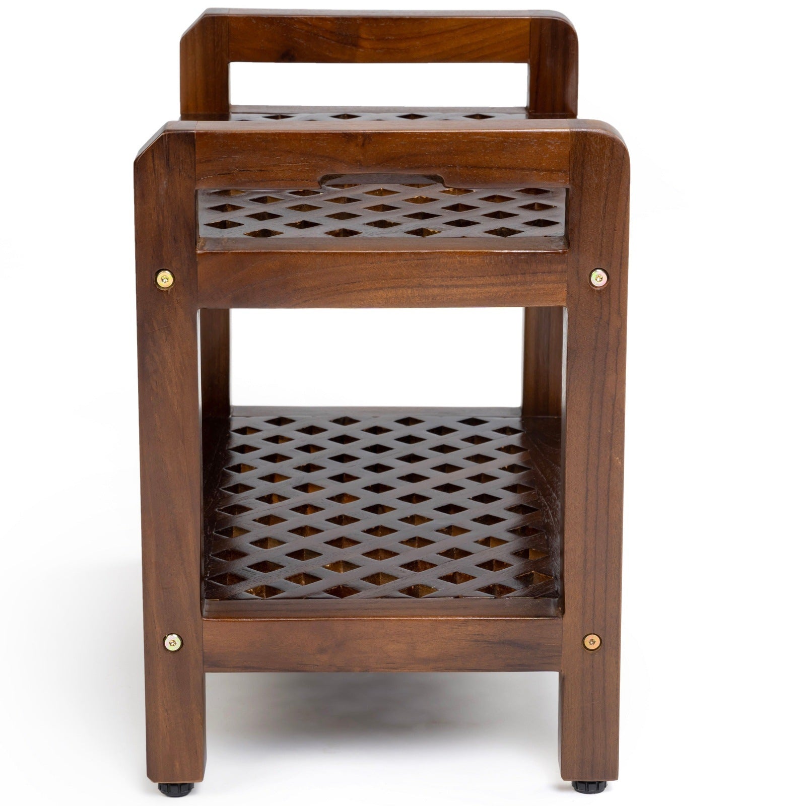 Ala Teak Shower Seat Bench with Storage Shelf for Seating, Support & Relaxation, Spa Bath Bench Stool Perfect for Indoor or Outdoor Use