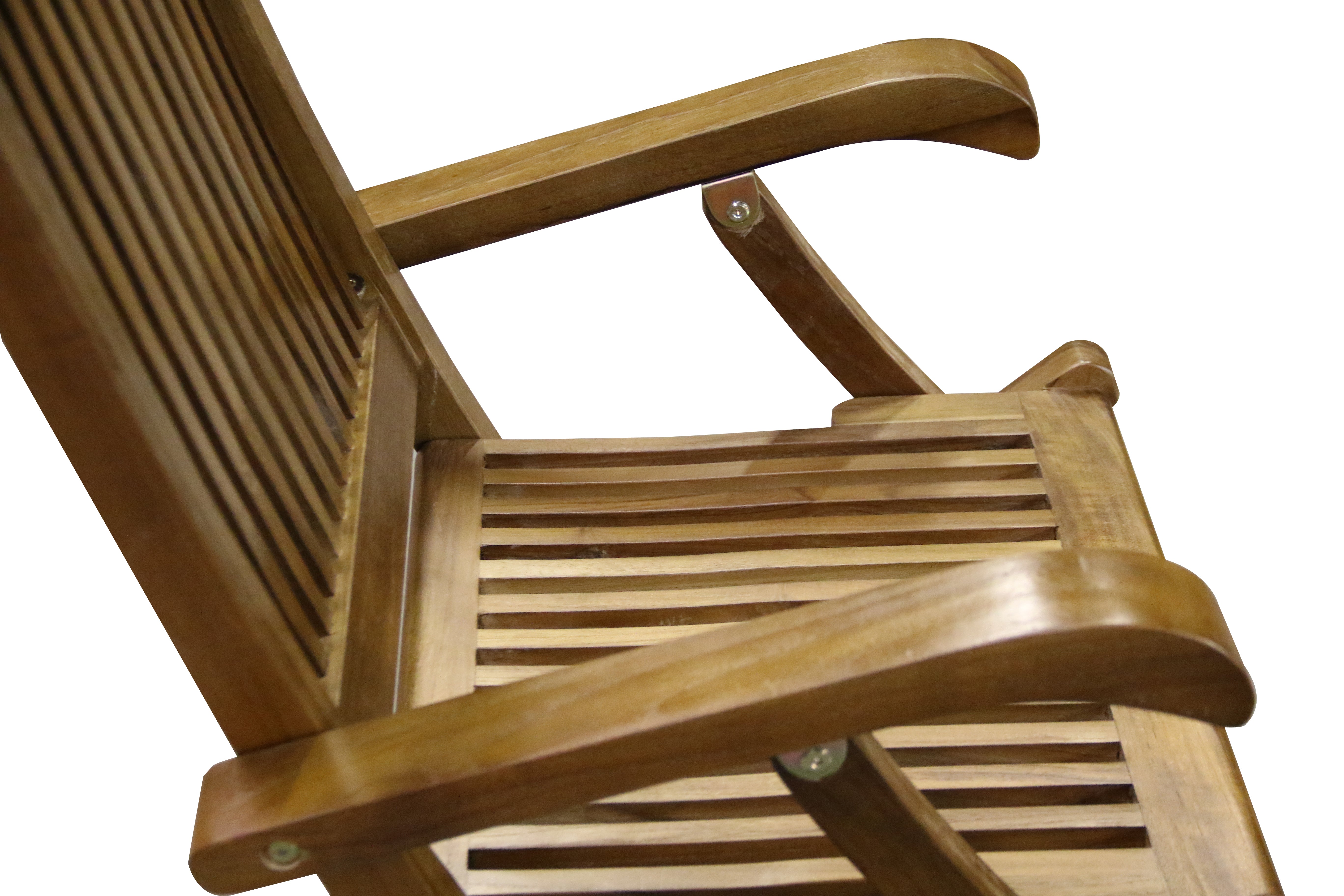 ALA TEAK 2 Piece Wood Indoor Outdoor Patio Garden Yard Folding Seat Arm Chair Set