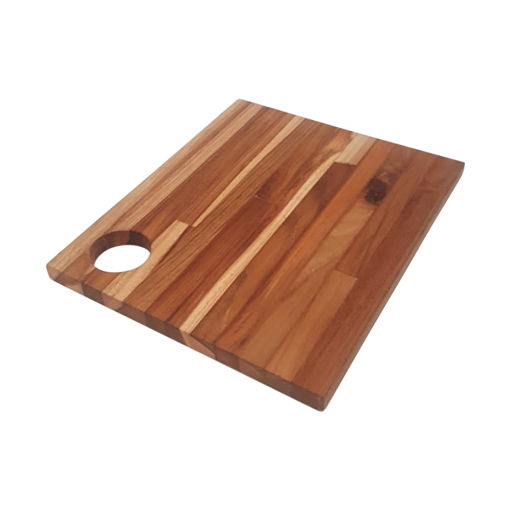 Ala Teak Wood Premium Rectangle Cutting Board Large Butcher Block with Handle
