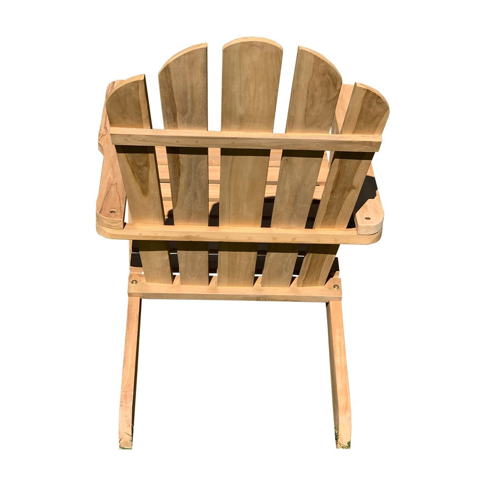 Ala Teak Wood Adirondack Chair with Ottoman