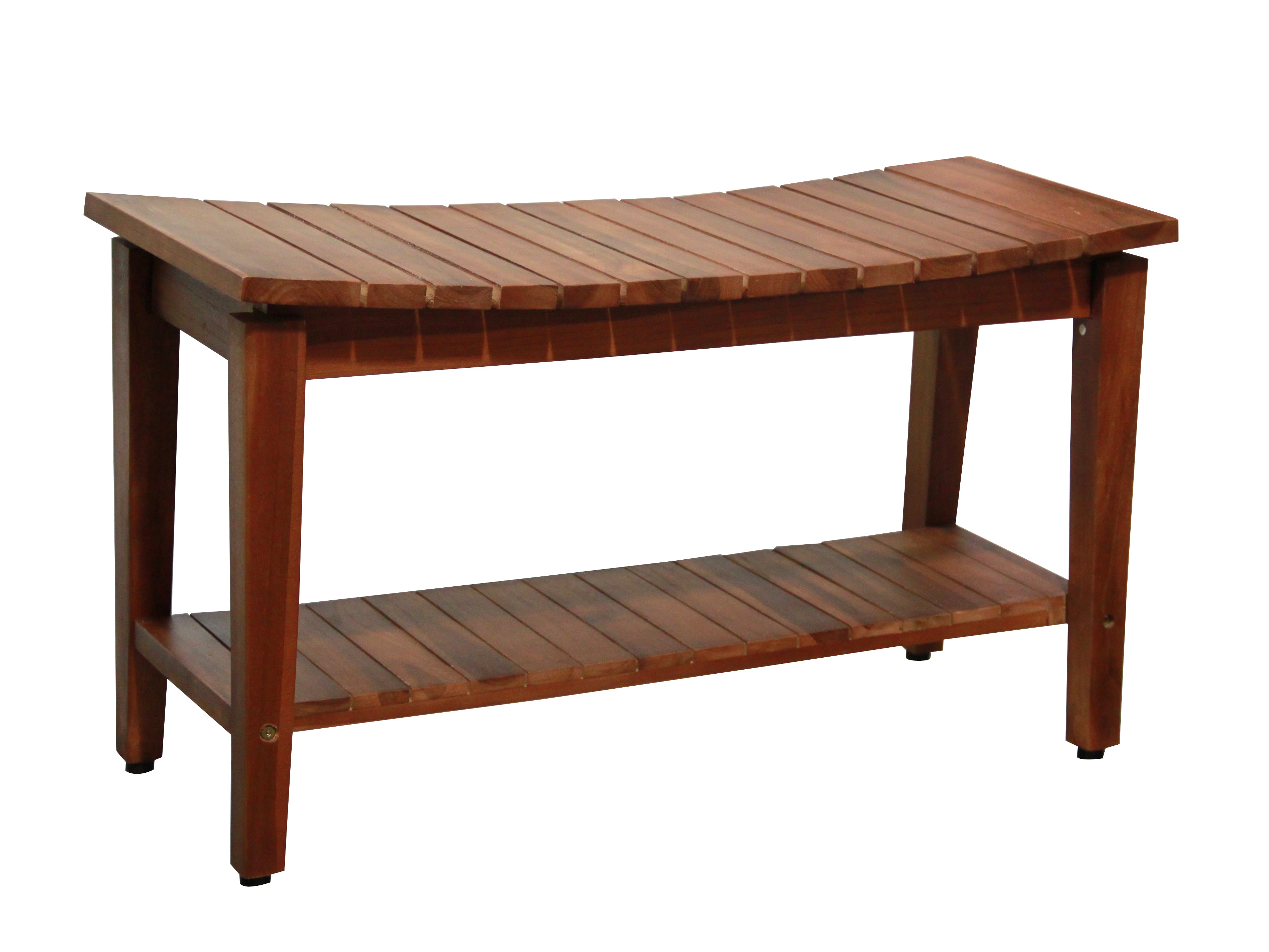 Ala Teak Indoor Outdoor Patio Garden Yard Bath Shower Spa Waterproof Stool Bench Easy Assemble